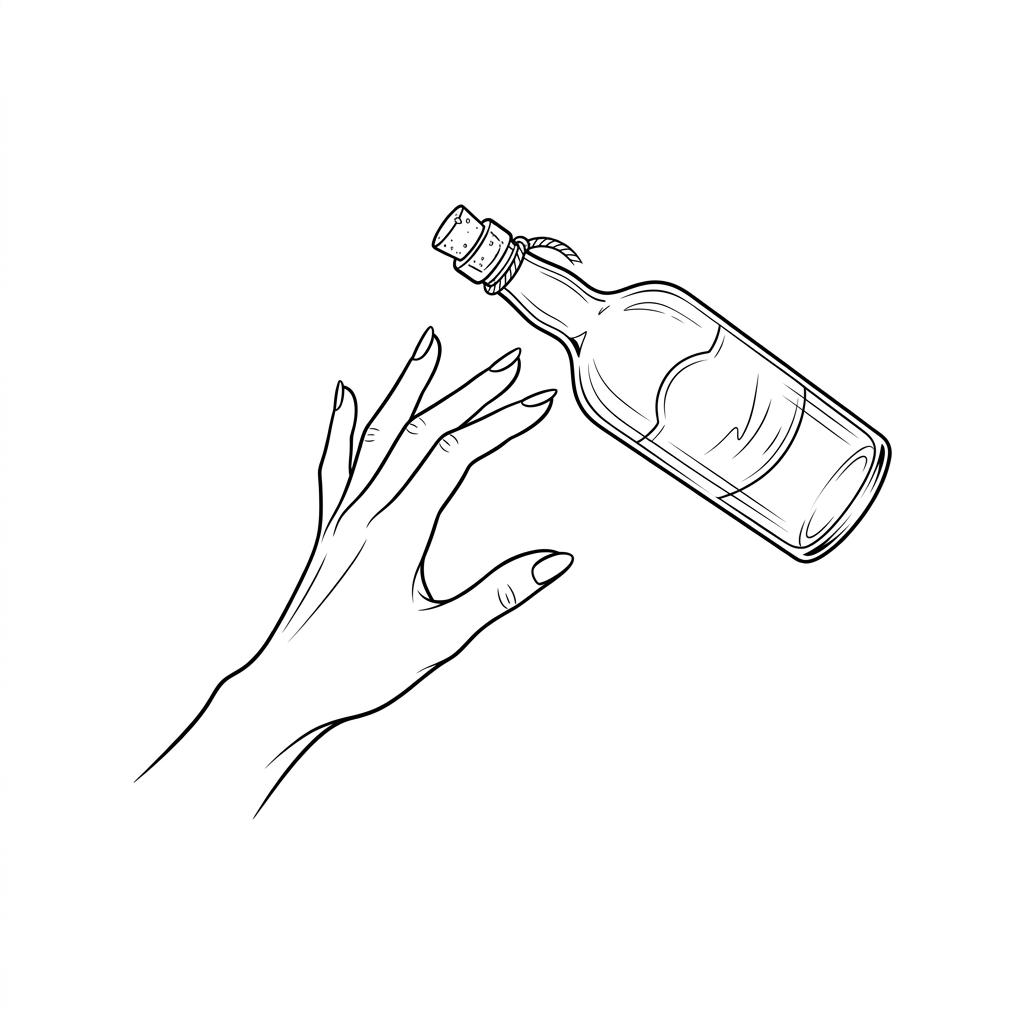 A hand holding a Lemonive bottle